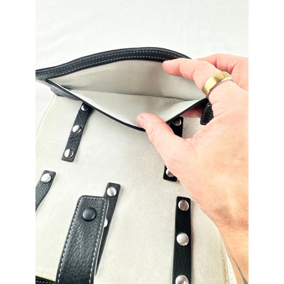 Levenger Black Leather Travel Jewelry Roll Wrap Case Tri-Fold Zipper Compartment - Picture 9 of 16